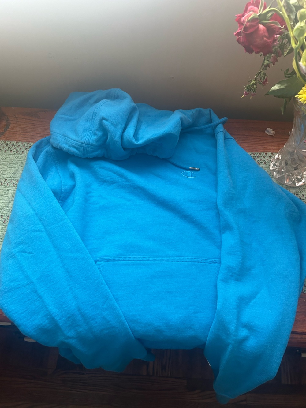 Champion Bright Blue Hoodie Sweatshirt